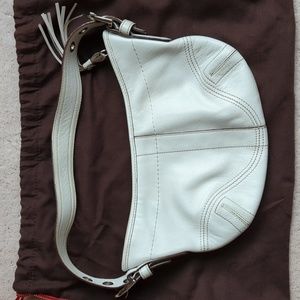 Off white leather Coach purse